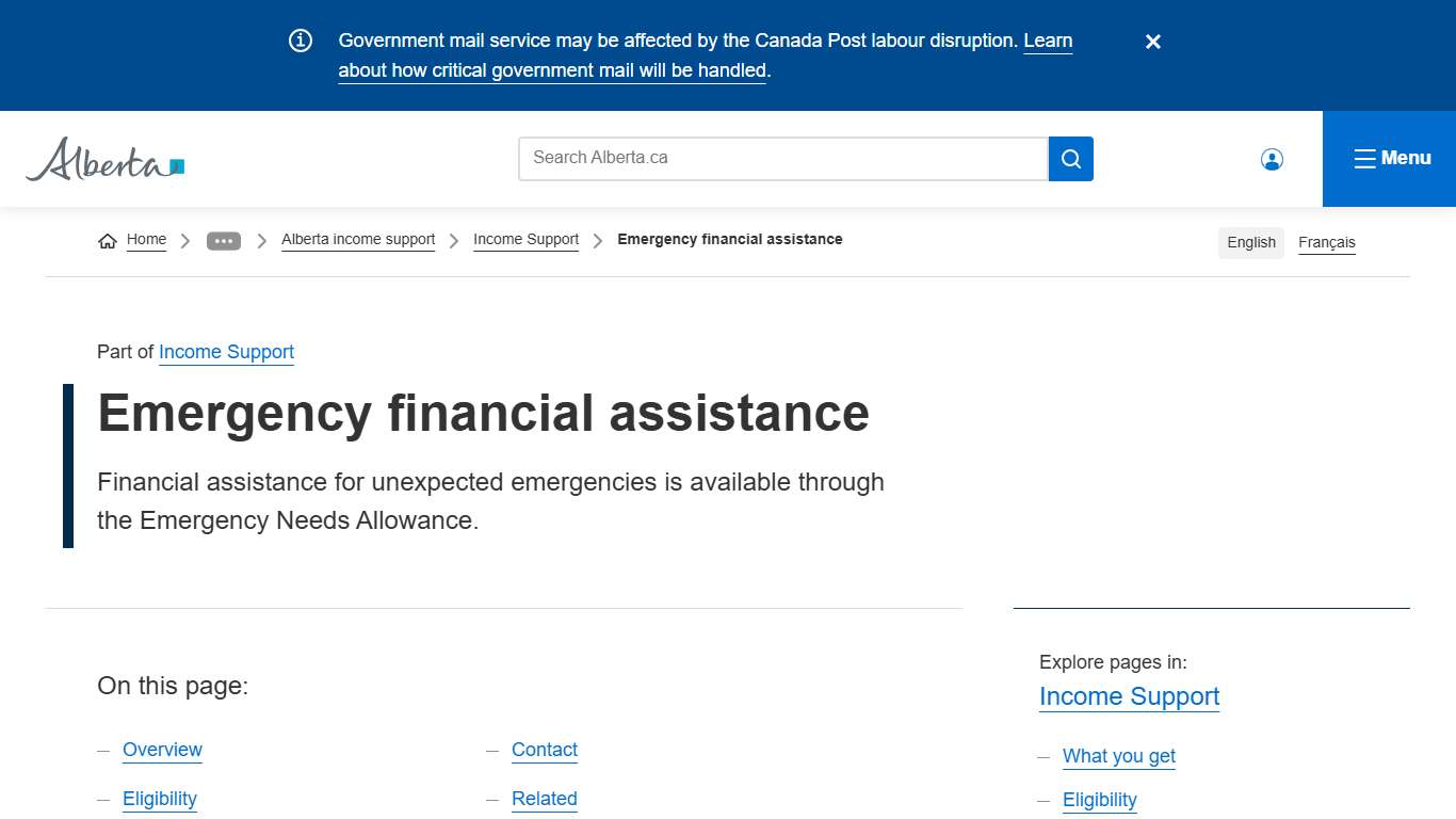 Emergency financial assistance | Alberta.ca