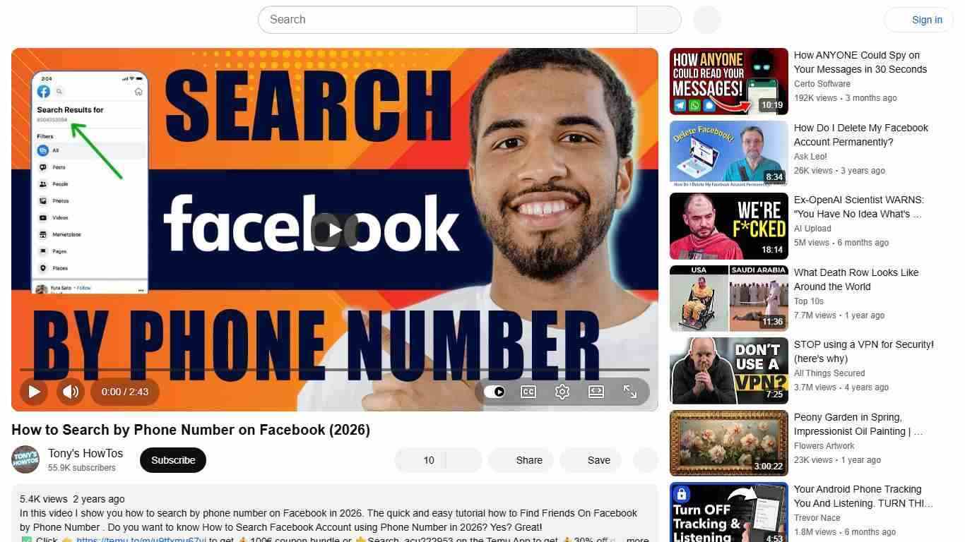 How to Search by Phone Number on Facebook (2026) - YouTube